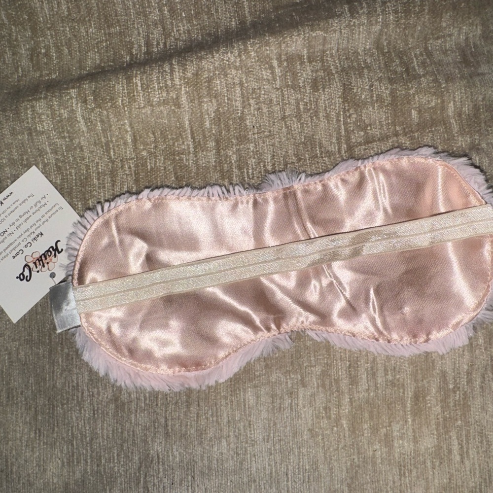 Pink Plush Sleep Mask - Picture 2 of 2
